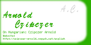 arnold czipczer business card
